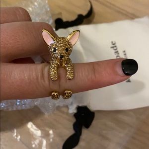 NWT kate spade “haute stuff chihuahua ring”